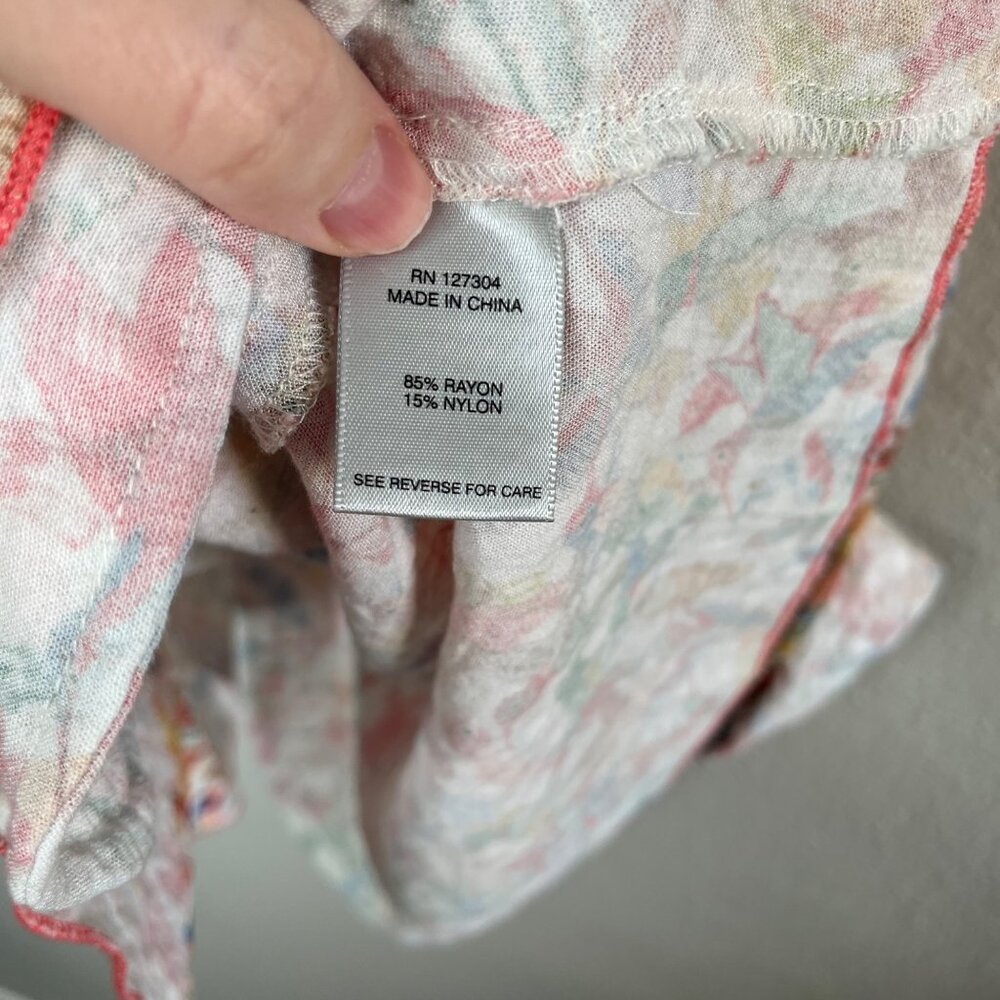 John Mark Hummingbird Print Button Up Art To Wear… - image 8